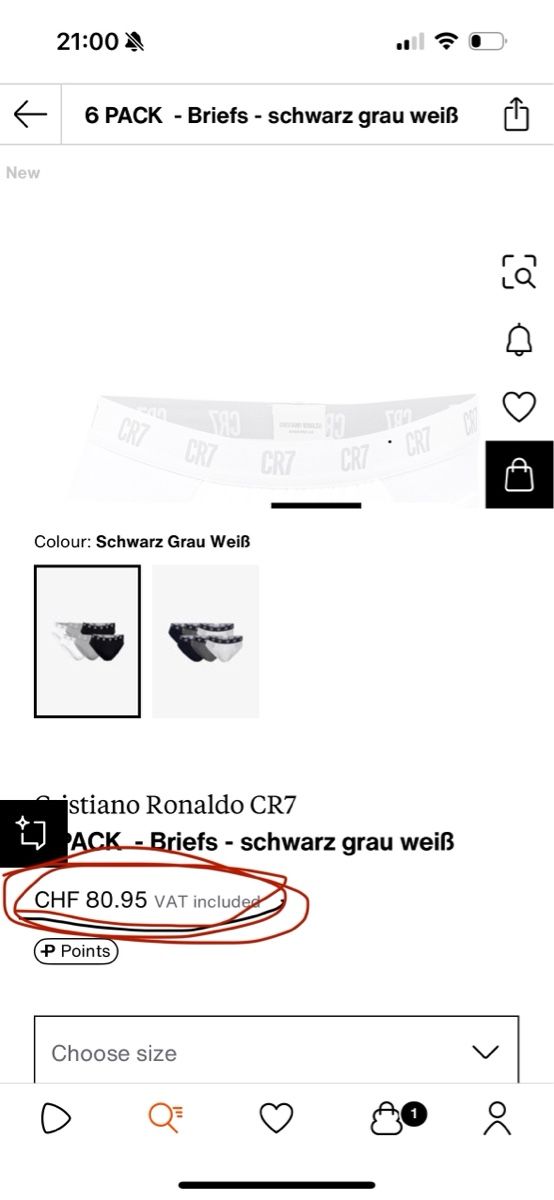 Unterwäsche: Bundle of 3 White CR7, Size Medium – Gebraucht aus Seuzach von Diamand28 1
