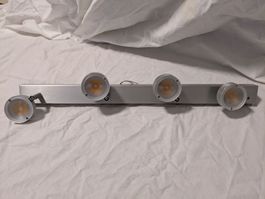 Leuchten Busch 4er Deckenspot 4x5W LED warmweiss Alu matt
