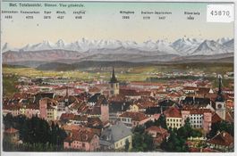 Biel Totalansicht - Bienne - Vue generale - Litho