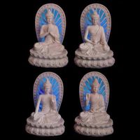 WEISSER THAI-BUDDHA MIT LED HINTERGRUND-