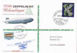 3. Zeppelin NT Weihnachtspost in die Schweiz 2000
