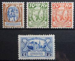 Liechtenstein ex. Kat. 66-71 * 1924 Kat. 212 Euro