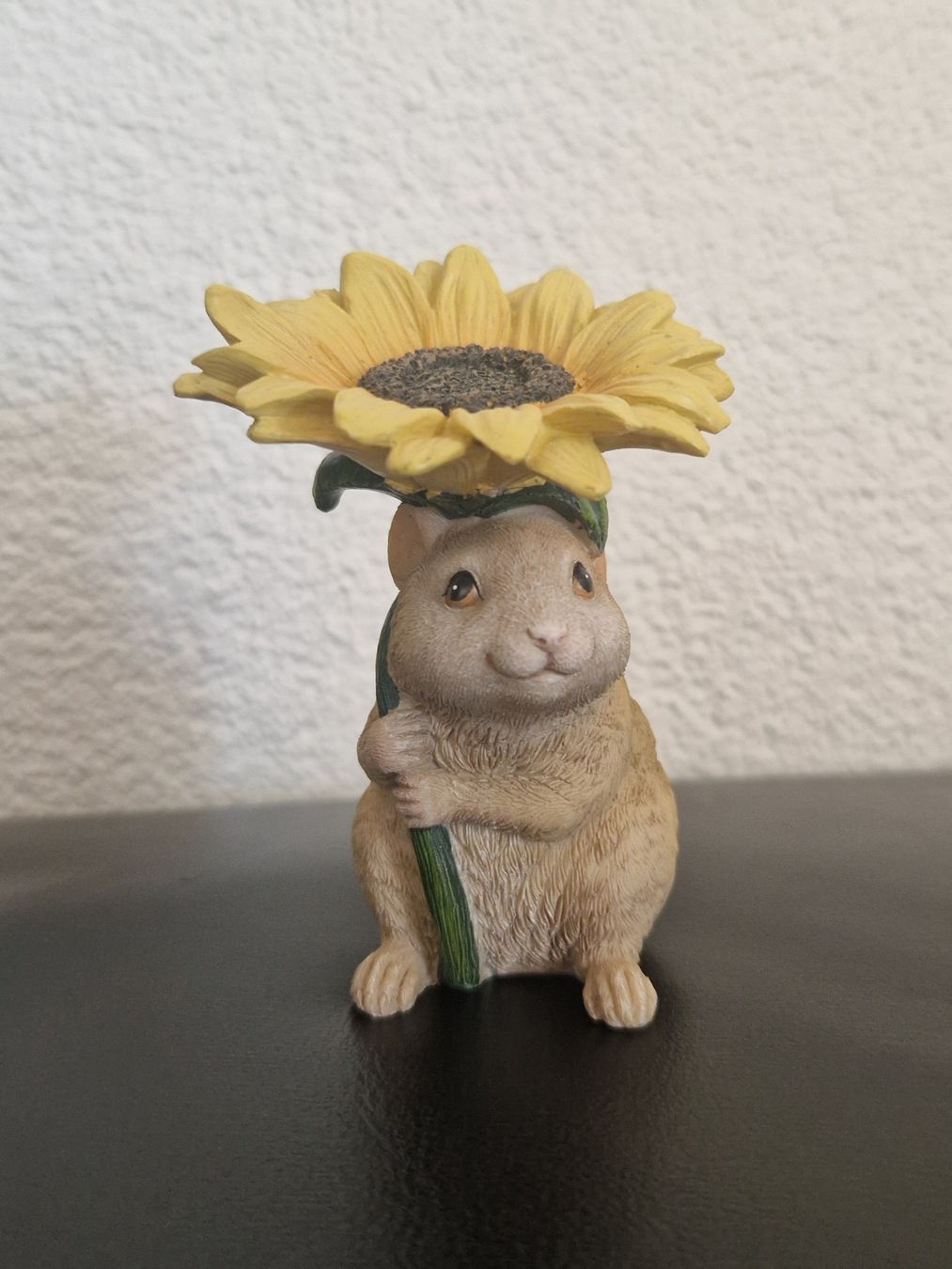 Figuren: Dekofigur Maus mit Sonnenblume – Gebraucht aus Wettswil von Taxi018