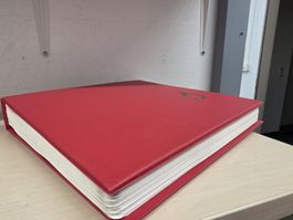 Briefmarken Album Müller Schweiz diverse Jahrgänge rot