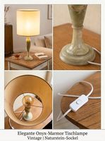 Elegante Onyx-Marmor Tischlampe, Vintage Mid-Century