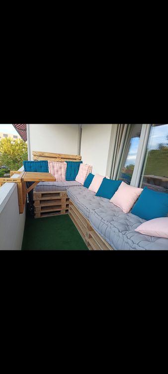 Paletten Lounge Balkonmöbel mit Tisch & Kissen inklusiv Kaufen auf