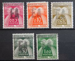 Algerien Franz. Porto Kat. 49-53 * 1962 Kat. 25 Euro Selten!