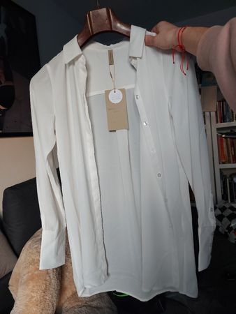 Camicetta Donna morbida office bianco latte Nuova XS - S
