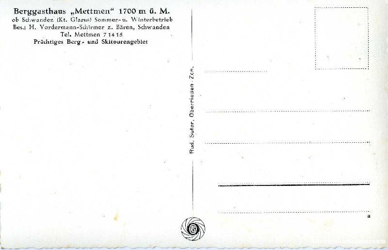 Cartoline postali: Stausee Garichte - ob Schwanden + c1950 – Usato da Emmenbrücke venduto da teestube 1