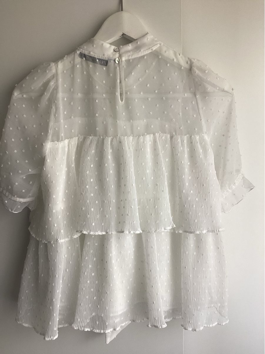 Zara Camicette: Zara Damen Bluse, weiss, Grösse XS – Usato da Zürich venduto da Struktur 2