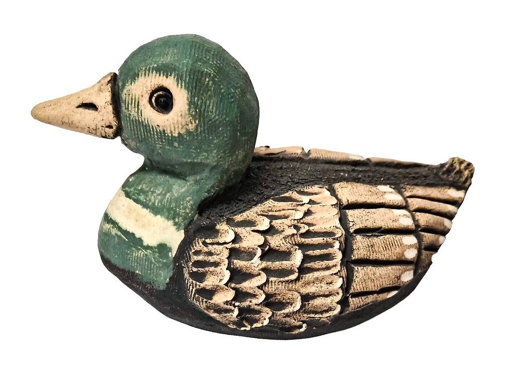 Statuette: Ente aus Steingut oder Ton – Usato da Elsau venduto da Station