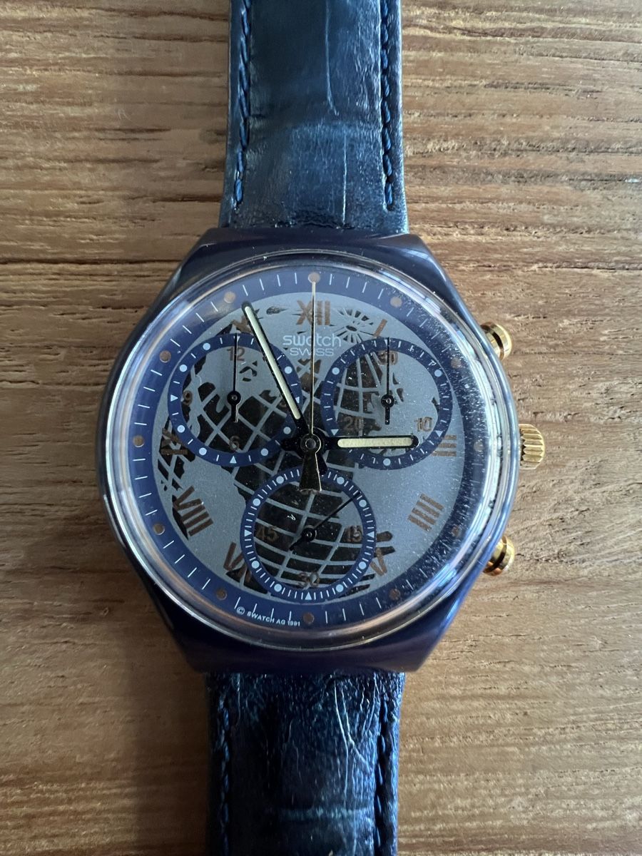Swatch Orologi: Swatch Chrono (SCN104) Timless Zone – Nuovo e nell'imballaggio originale da Künten venduto da Spike17 1