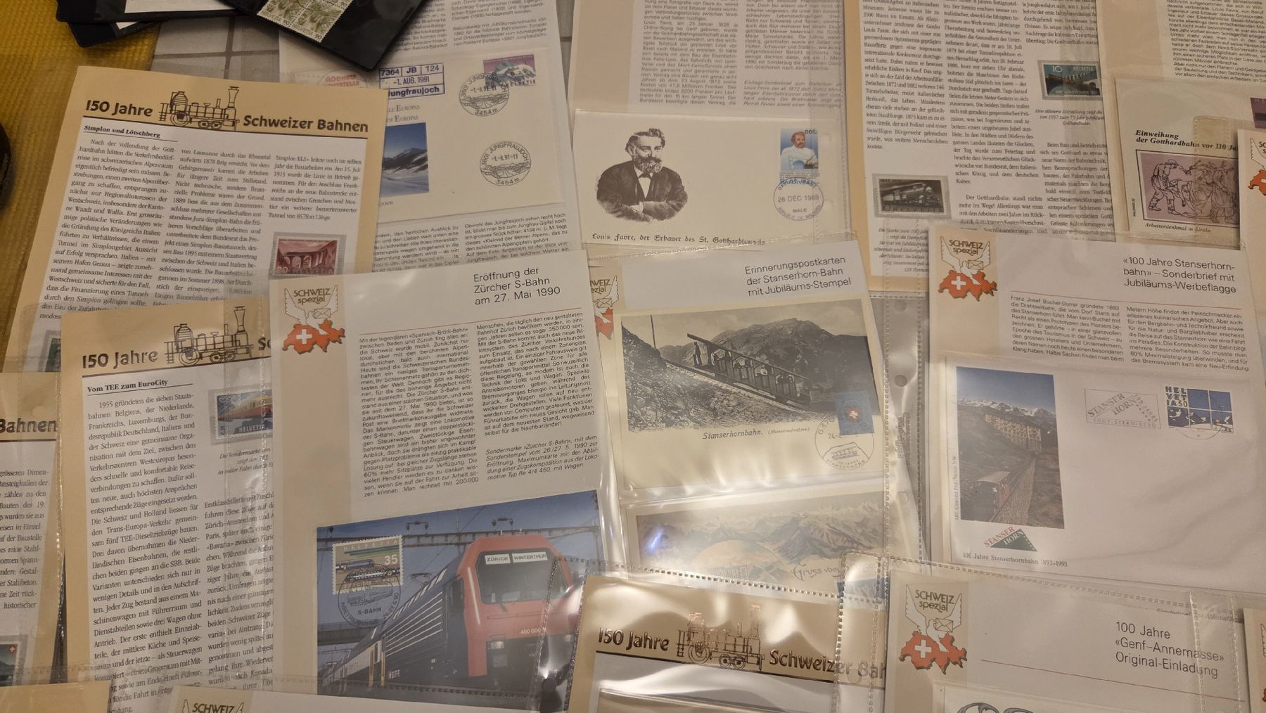 Alle Briefmarken: Album 150 Jahre Schweizer Bahnen – Gebraucht aus Arni AG von Moth68 3