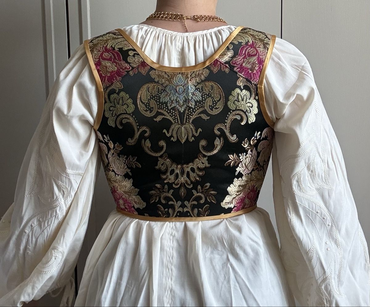 Top: Korsett Barock / Rococo  schwarz mit Gold  – Nuovo e nell'imballaggio originale da Oensingen venduto da Chicotus 2