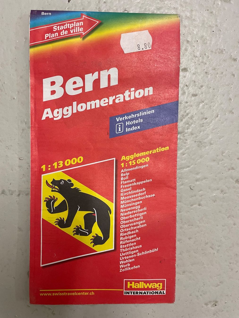 Cartine & Atlanti: Stadtplan Bern Agglomeration Hallwag Massstab 1:13000 – Usato da Turgi venduto da sigiriya 1