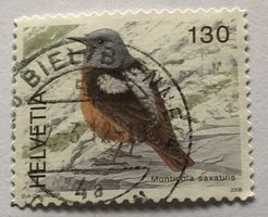 Nr. 1272 STEINRÖTEL Dauermarken Einheimische Vögel GESTEMPEL