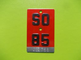 Velonummer / Fahrradnummer SO 85