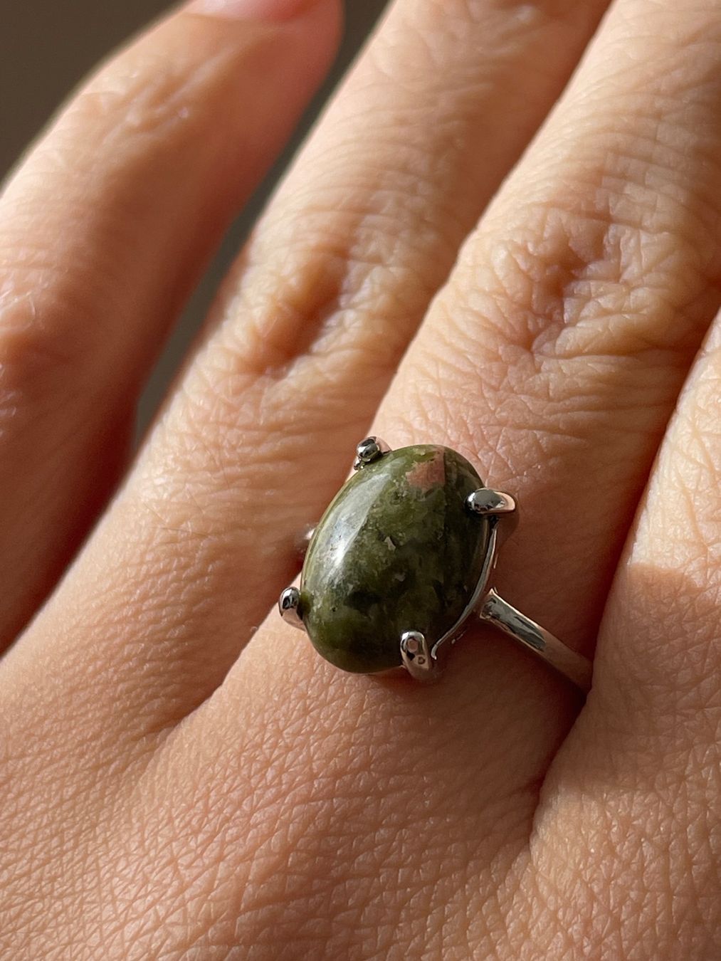 Mineralien & Heilsteine: Unakite Edelsteinring, Durchmesser 19 – Neu und originalverpackt aus Schiers von sisikristall 1