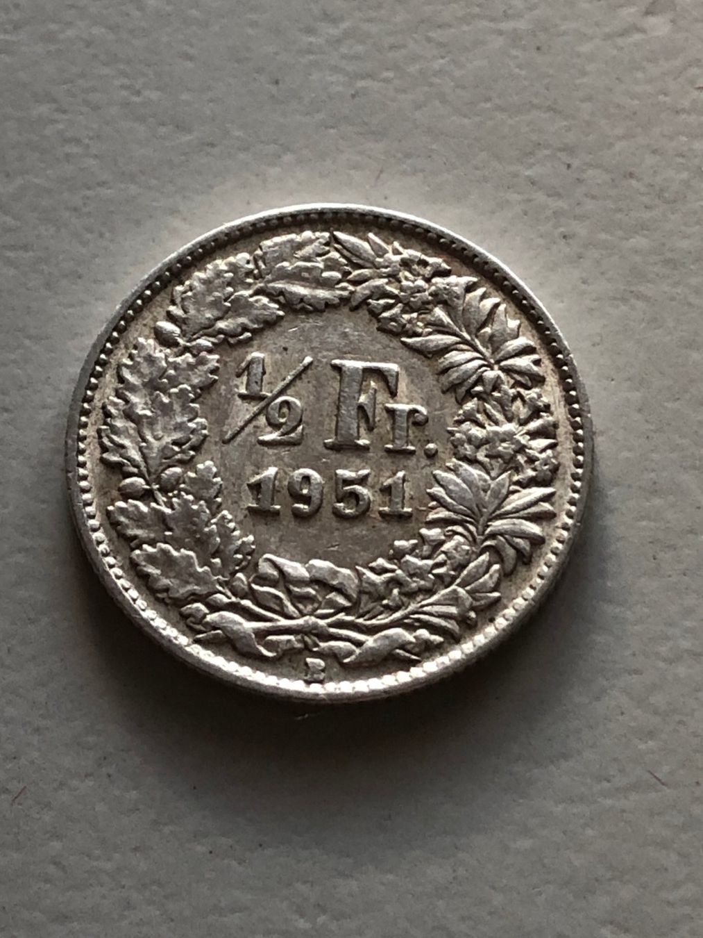 Alle Münzen: 50 Rp. 1951 – Gebraucht aus Schötz von Odpa