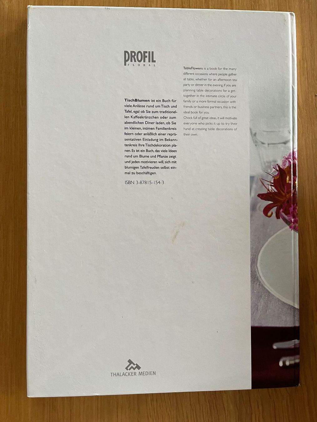 Bücher: TischBlumen / TableFlowers – Profil Floral – Gebraucht aus Eschlikon TG von u_b_l8zm 1