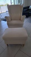 Einzel Sessel mit Hocker
