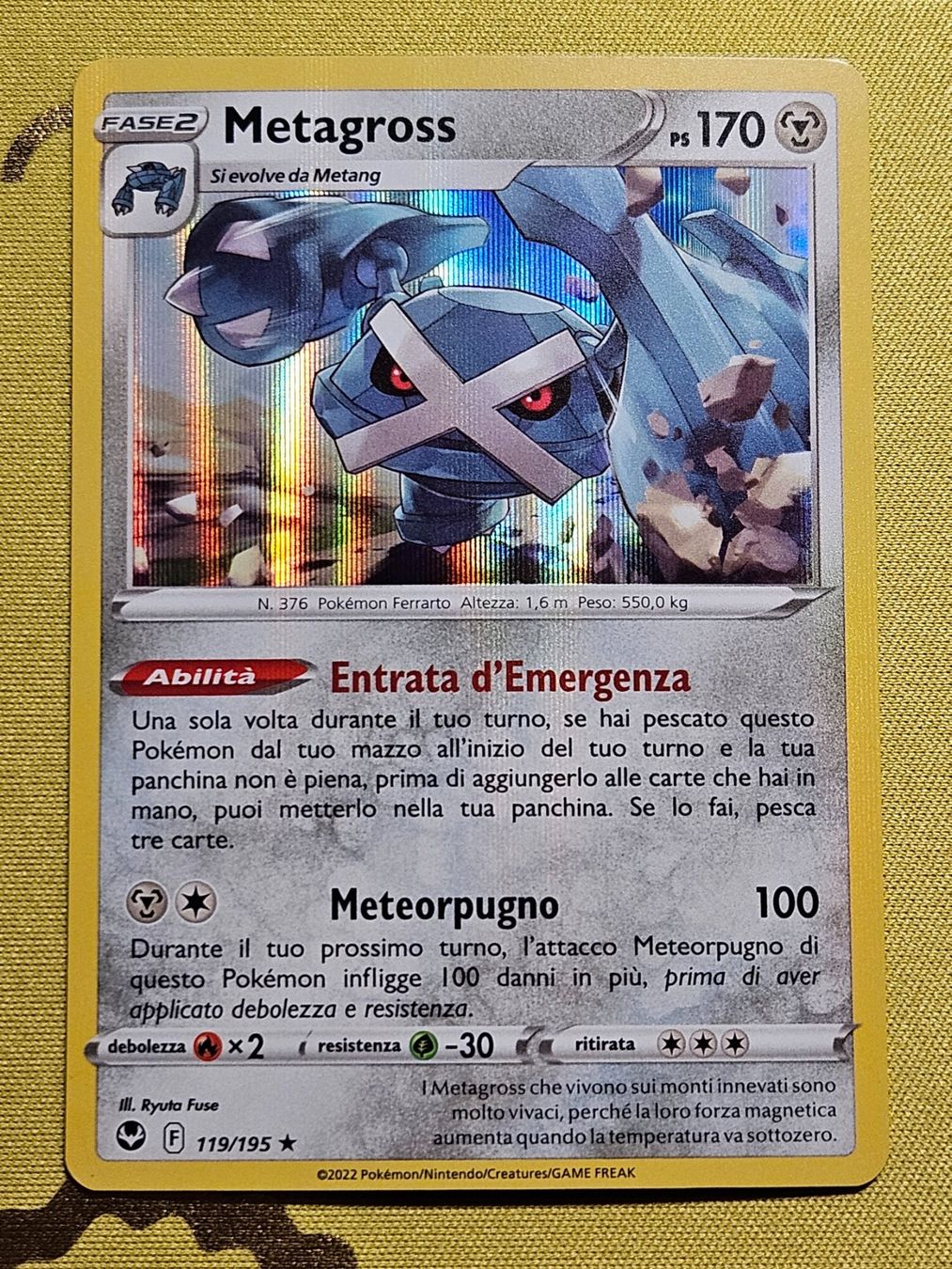 Pokémon Carte collezionabili: Silver Tempest - Metagross 119/195 IT – Usato da Bellinzona venduto da Pokemarco