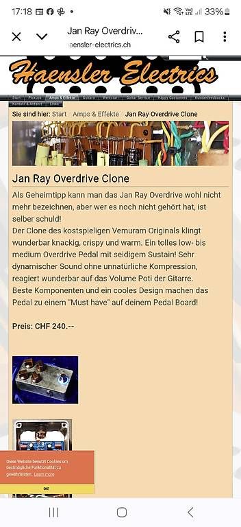 Strumenti musicali: Haensler Elektronic Jan Ray Clone – Usato da Kriens venduto da Cmoses 2