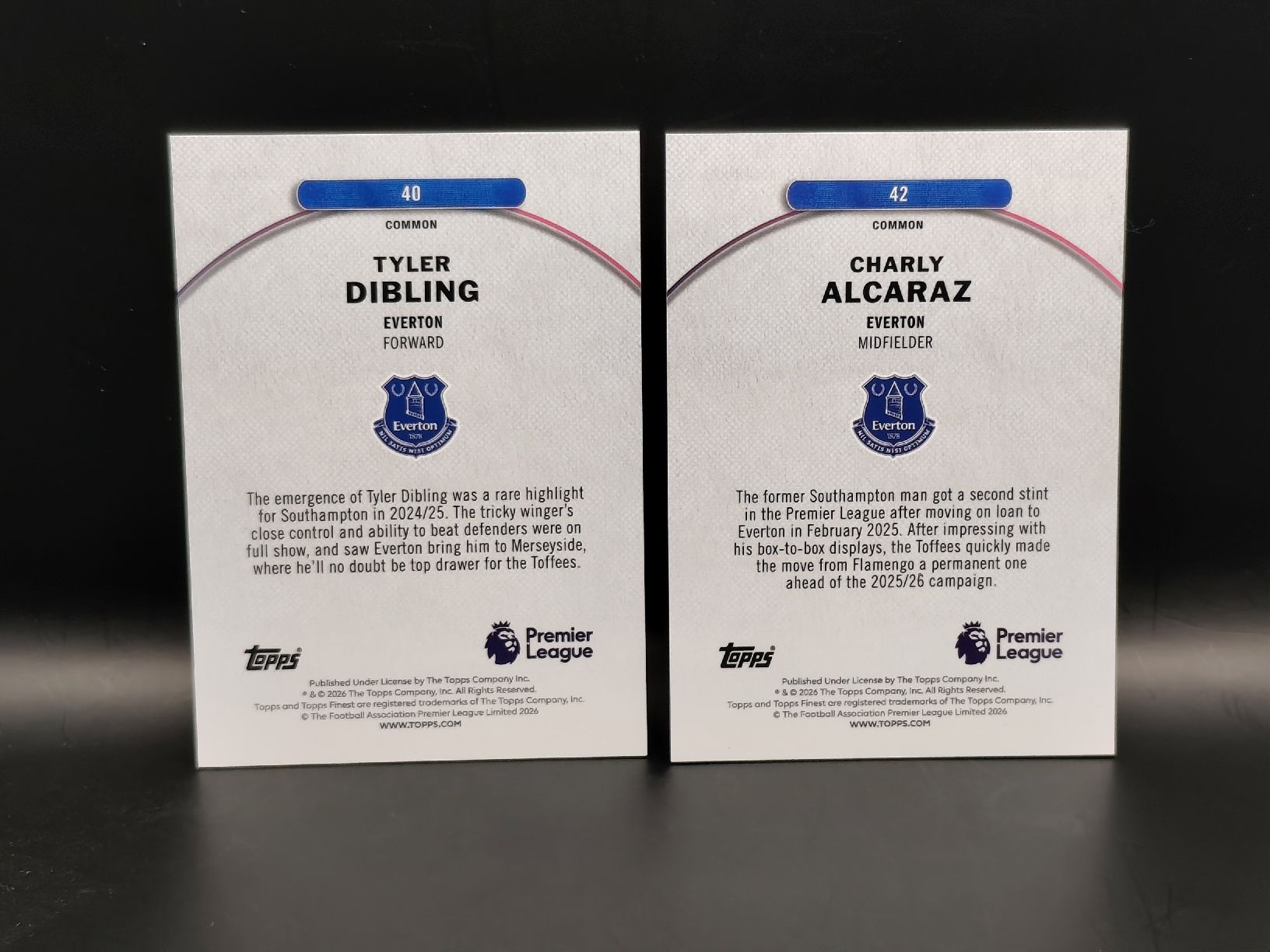 Topps Carte collezionabili: 2x Everton Karten - Topps Finest EPL – Usato da Ostermundigen venduto da DaCards 1