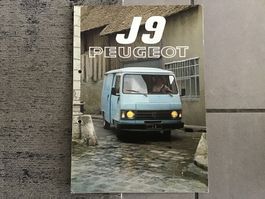 Peugeot J 9 Faltprospekt gelocht 1980