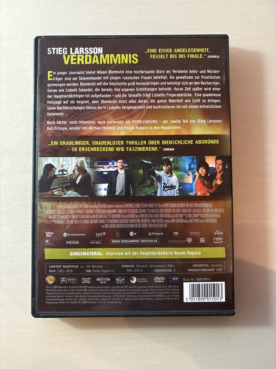 Tutti i DVDs: Stieg Larsson- Verdammnis – Usato da Ruswil venduto da Slivio_ 1