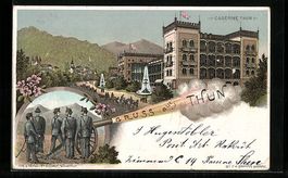 Litho Thun, Ansicht der Caserne, Schiess