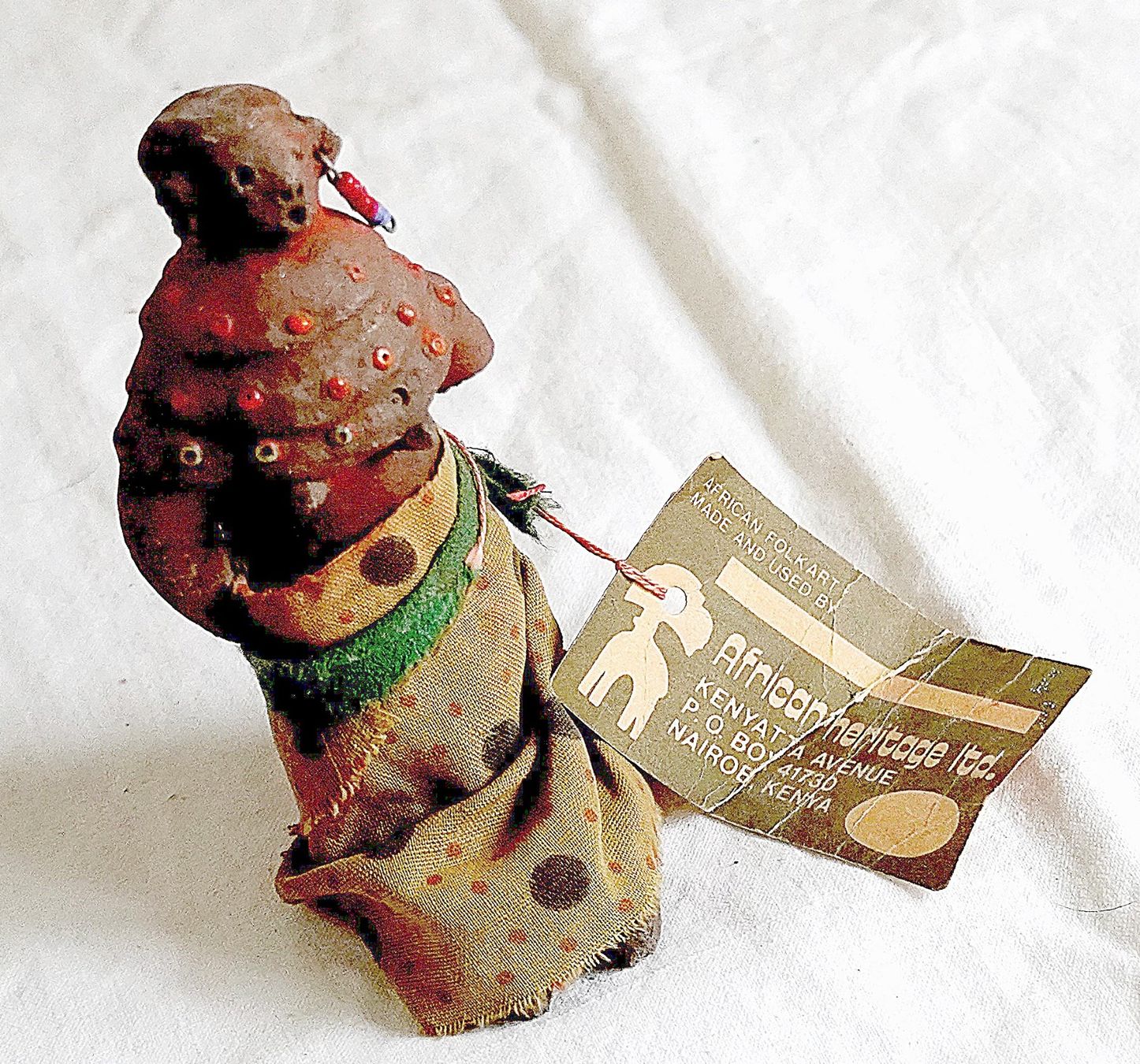 Statuette: Afrikanische Tonfigur mit Rock – Usato da Baar venduto da 2cvbaar 4