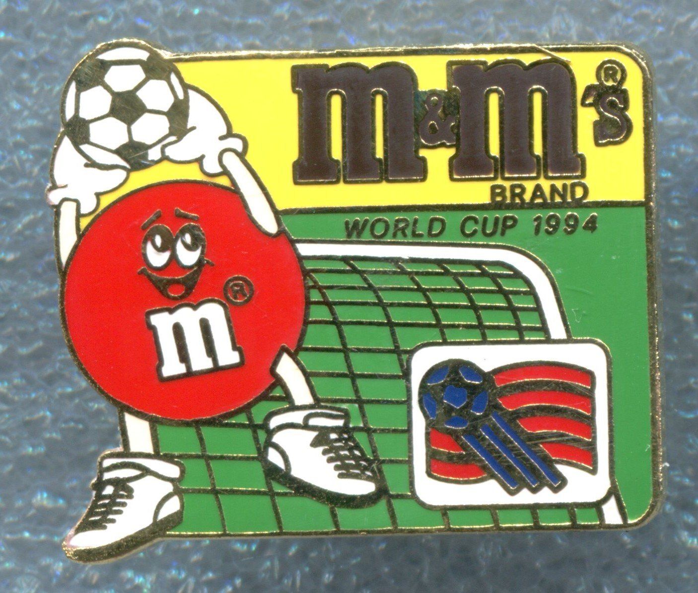 Placchette & Badge: m & m's  WORLD CUP 1994 – Usato da Winterthur venduto da Sammleroase