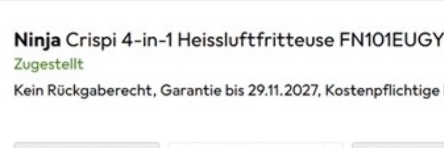 Elettrodomestici da cucina: Ninja Crispi 4-in-1 Heissluftfritteuse – Usato da Frauenfeld venduto da berk39 9