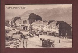 LAUSANNE - La "future" gare - Tram - 1911