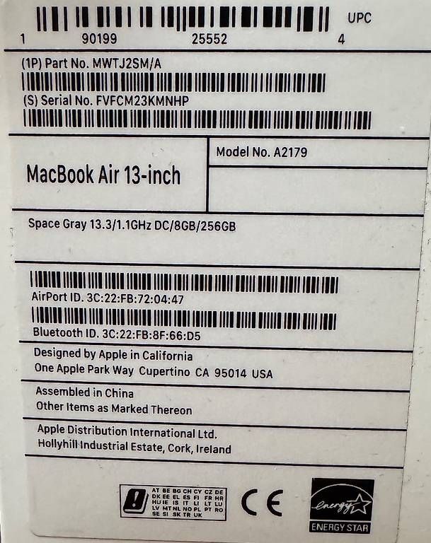 Notebooks: Apple MacBook Air 13 / 256 GB – Gebraucht aus Tecknau von PaglialongaFabio92 2