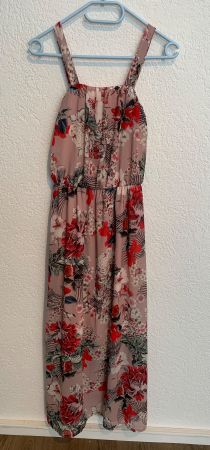 Maxikleid Blumen rosa Gr. M