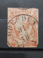 Altesdeutschland Sachen Mi-Nr.12 Gestempelt Mängel