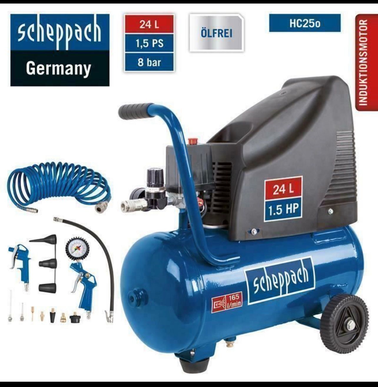 Kompressoren: + Scheppach Druckluft Kompressor HC25o – Neu und originalverpackt aus Amriswil von JaJa-Express
