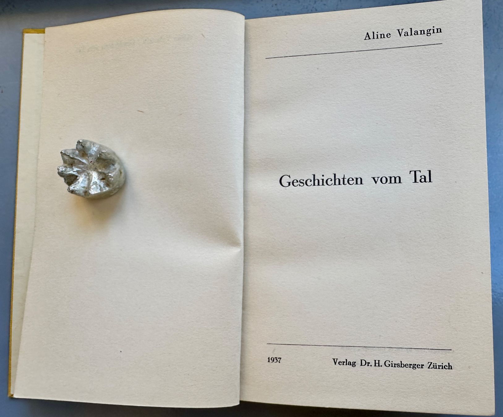 Libri: Aline Valangin: Geschichten vom Tal. 1937 – Usato da Zürich venduto da allp 1