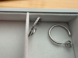 Kreolen Diamanten Karat 0.330 WG750 m. Zertifikat NEU /OVP