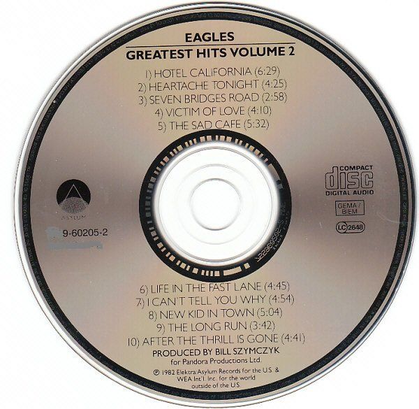 CD: the Eagles - Gresates Hits - inc. "I Can't Tell You Why" – Usato da Unterbäch venduto da waqil 2
