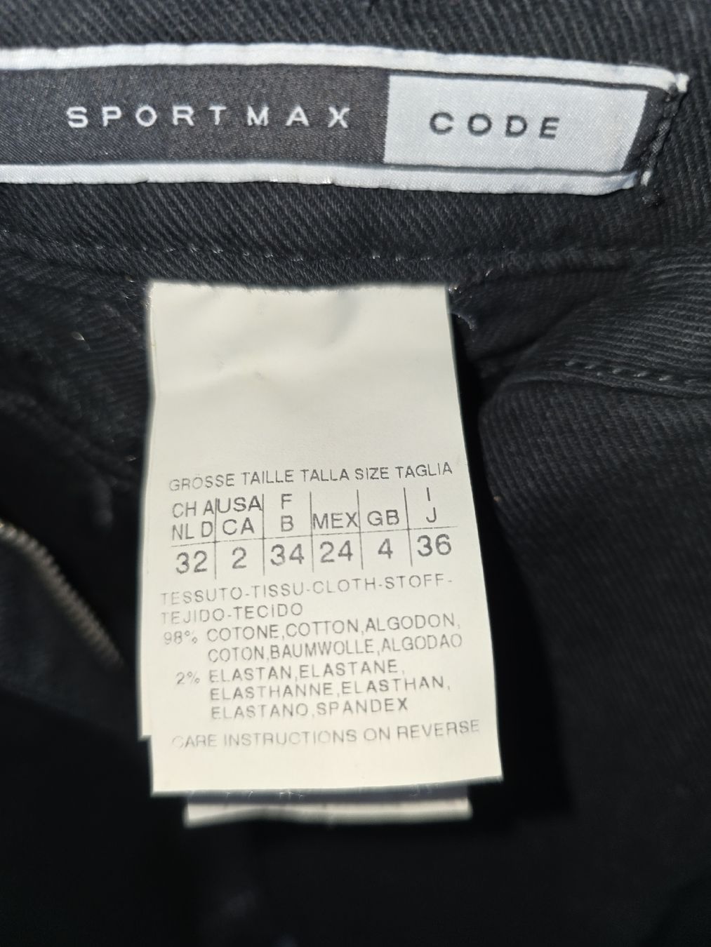 Jeans: Jeans Sport Max Code neri – Usato da calpiogna venduto da dadalter 3