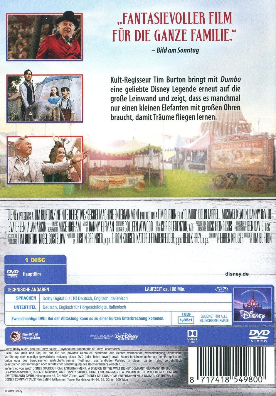 Tutti i DVDs: Dumbo                                                © '2019 – Usato da St. Gallen venduto da elk2021 1