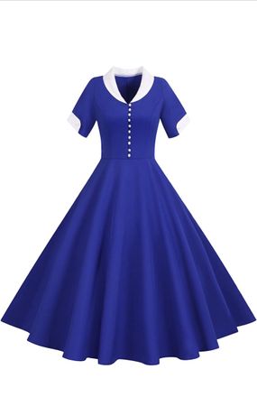 50s/Rockabilly/Vintage-Kleid, Kurzarm, Gr. M