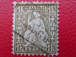 1864: 36b (gelblich) Luxusstück +Abart: DICKE RANDLINIE