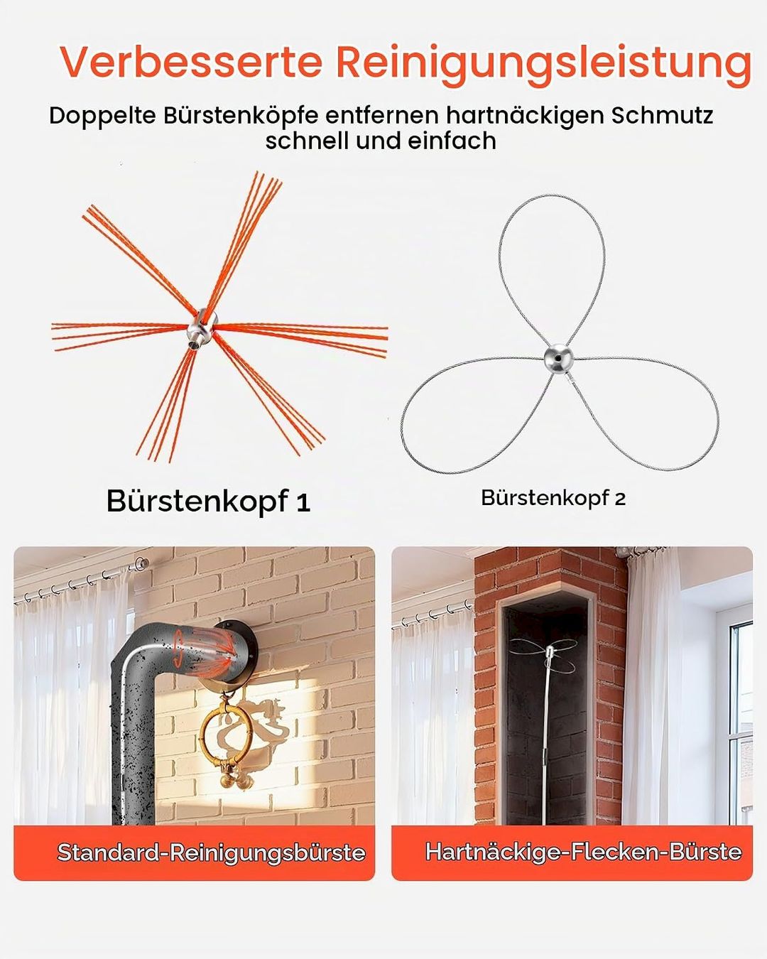 Cheminée: VEVOR Schornsteinbürste-Set 12 m – Neuf avec emballage d'origine à Bottighofen par zaap 2