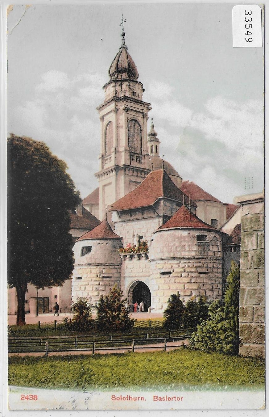 Cartoline postali: Solothurn - Baslertor - Litho – Usato da Ettingen venduto da Kartenplanet