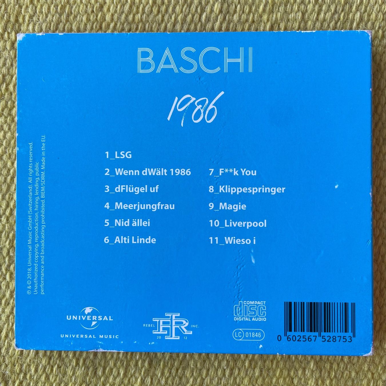CD: BASCHI-1986 (DIGIPACK) – Usato da Rorschacherberg venduto da CD-Roli 1