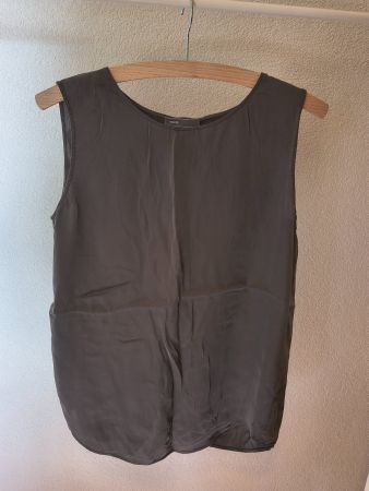 Vince Women's Sleeveless Top (M)— Taupe / Grey-Brown